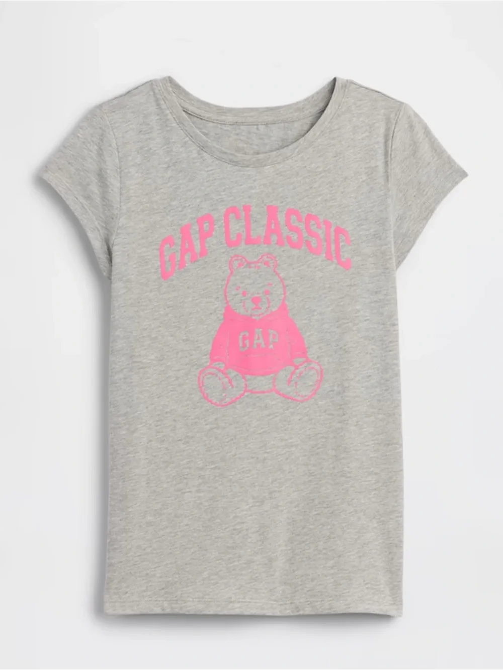 NWT GAP Pack of Three Graphic Tees in White and Gray with Pink Accents size 8